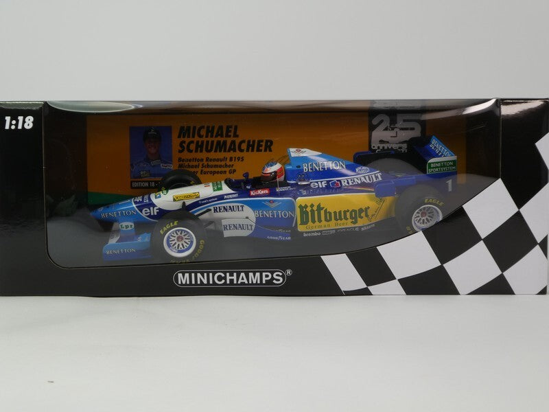 Minichamps - Michael Schumacher Benetton B195 #1 Winner European GP F1 1995, escala 1:18