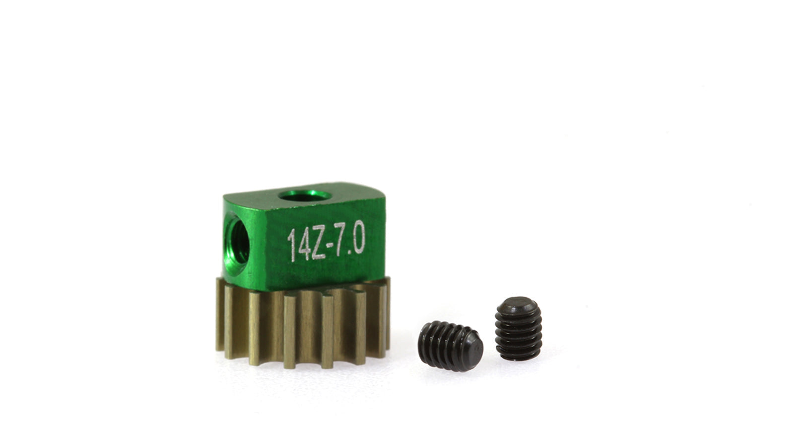 ScaleAuto - Piñón extraíble 14d. M50 ø7,0mm en ergal para eje 2mm con fijación mediante tornillo M2.5mm.