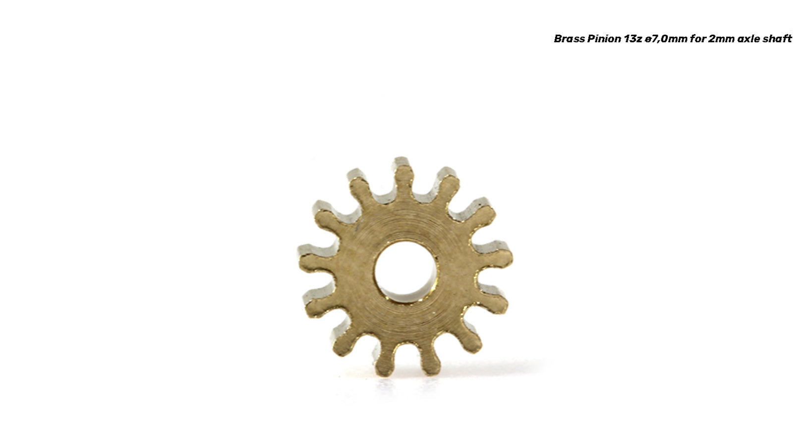 ScaleAuto - Piñón 13d. laton ø7,0mm para eje de 2mm