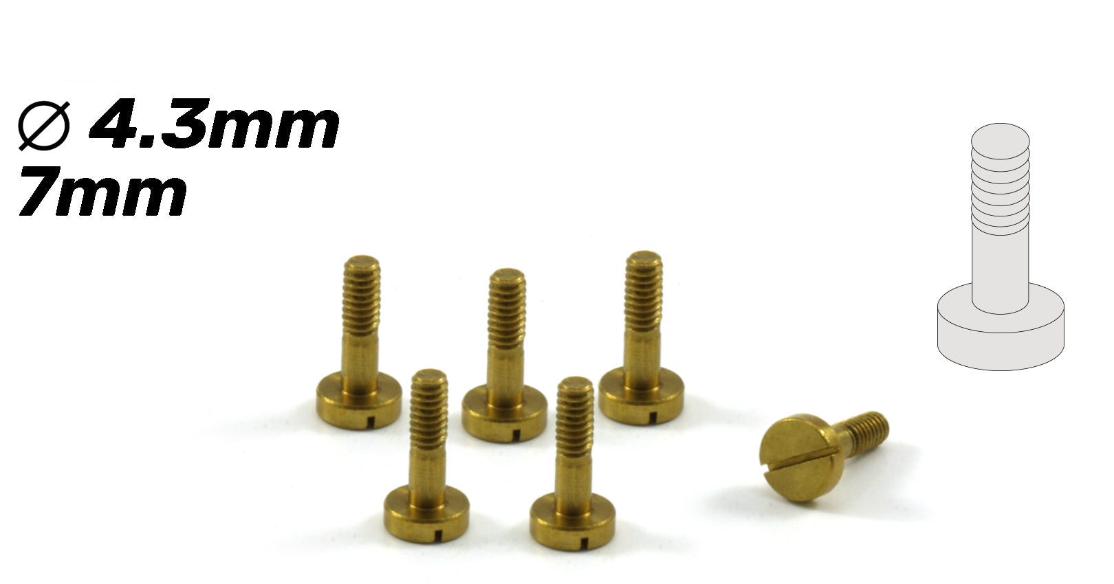 ScaleAuto - Tornillería Especial Suspension/Carrocería de Cabeza ø4,3mm