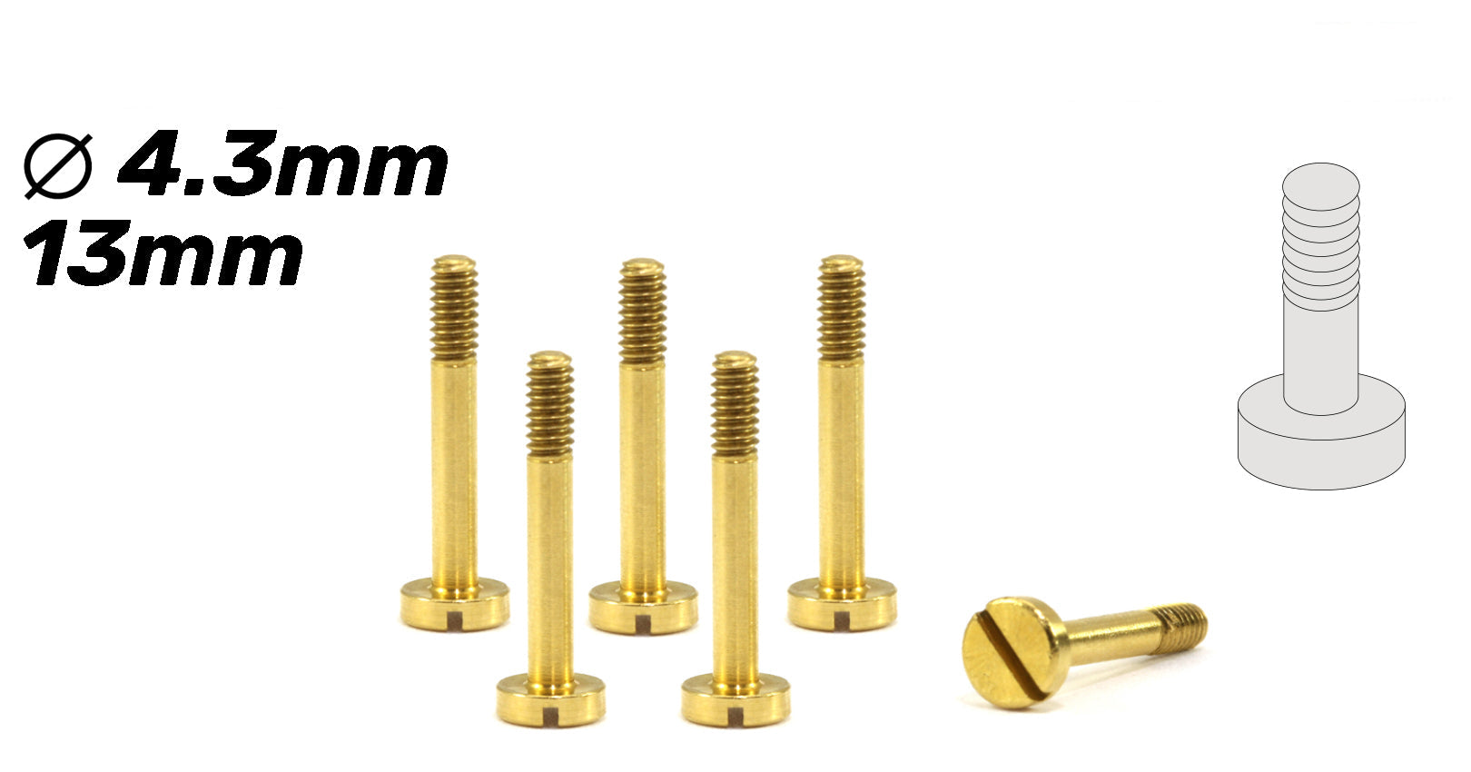 ScaleAuto - Tornillería Especial Suspension/Carrocería de Cabeza ø4,3mm.