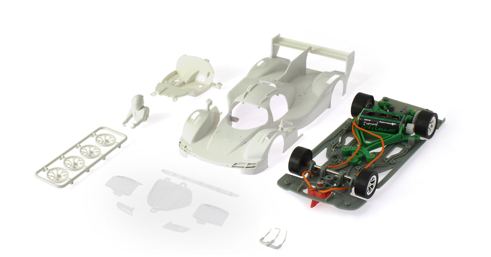 ScaleAuto - Porsche 963 GTP / Hypercar White Racing Kit Anglewinder RT4