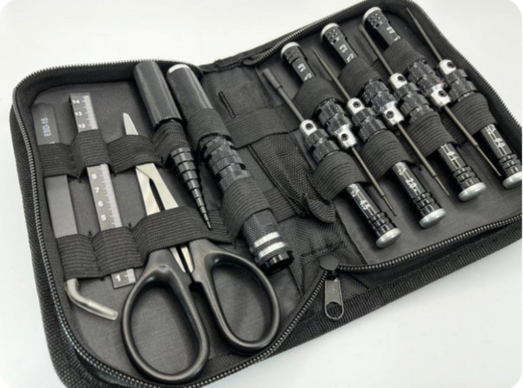 Silver Horse Rc - Master Tool Kit For Mini-Z And 1/28 Scale Black En Existencia