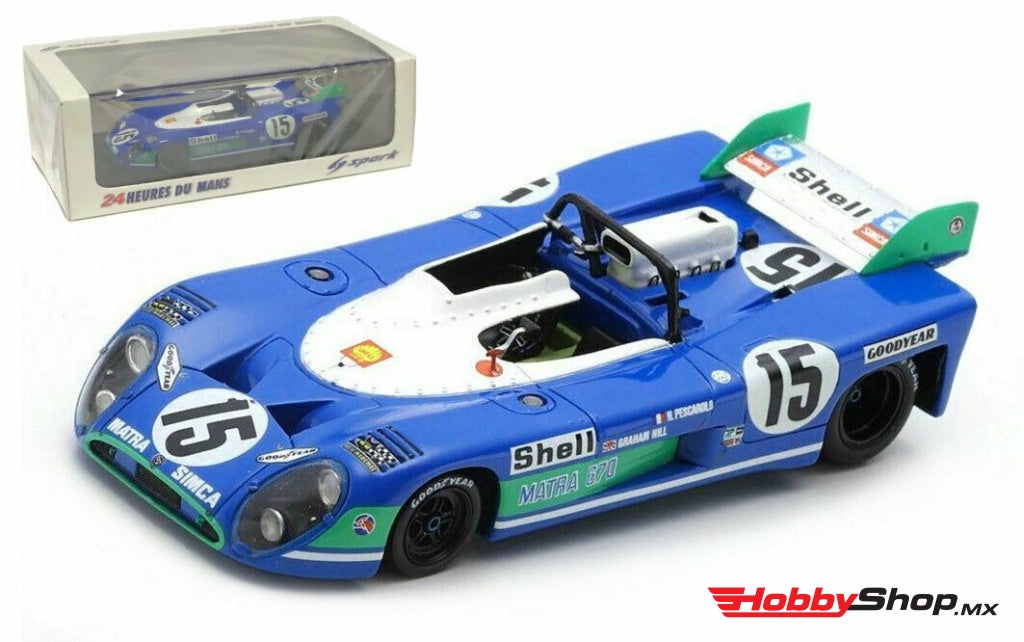 Spark - Matra Simca Ms 670 #15 Winner 24H Le Mans 1972 H. Pescarolo G. Hill Escala 1:43 En