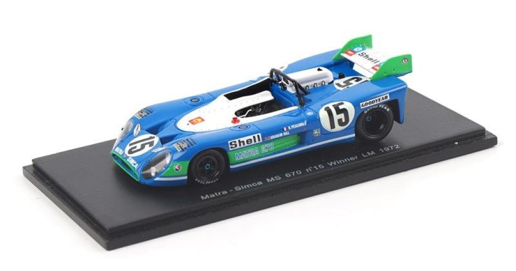 Spark - Matra Simca Ms 670 #15 Winner 24H Le Mans 1972 H. Pescarolo G. Hill Escala 1:43 En