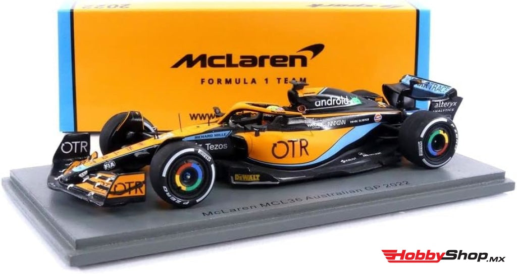 Miniature F1 McLaren MCL36 Daniel Ricciardo GP Australie 2022 - édition Limitée 1:43 - En Résine - 222 Exemplaires - 2
