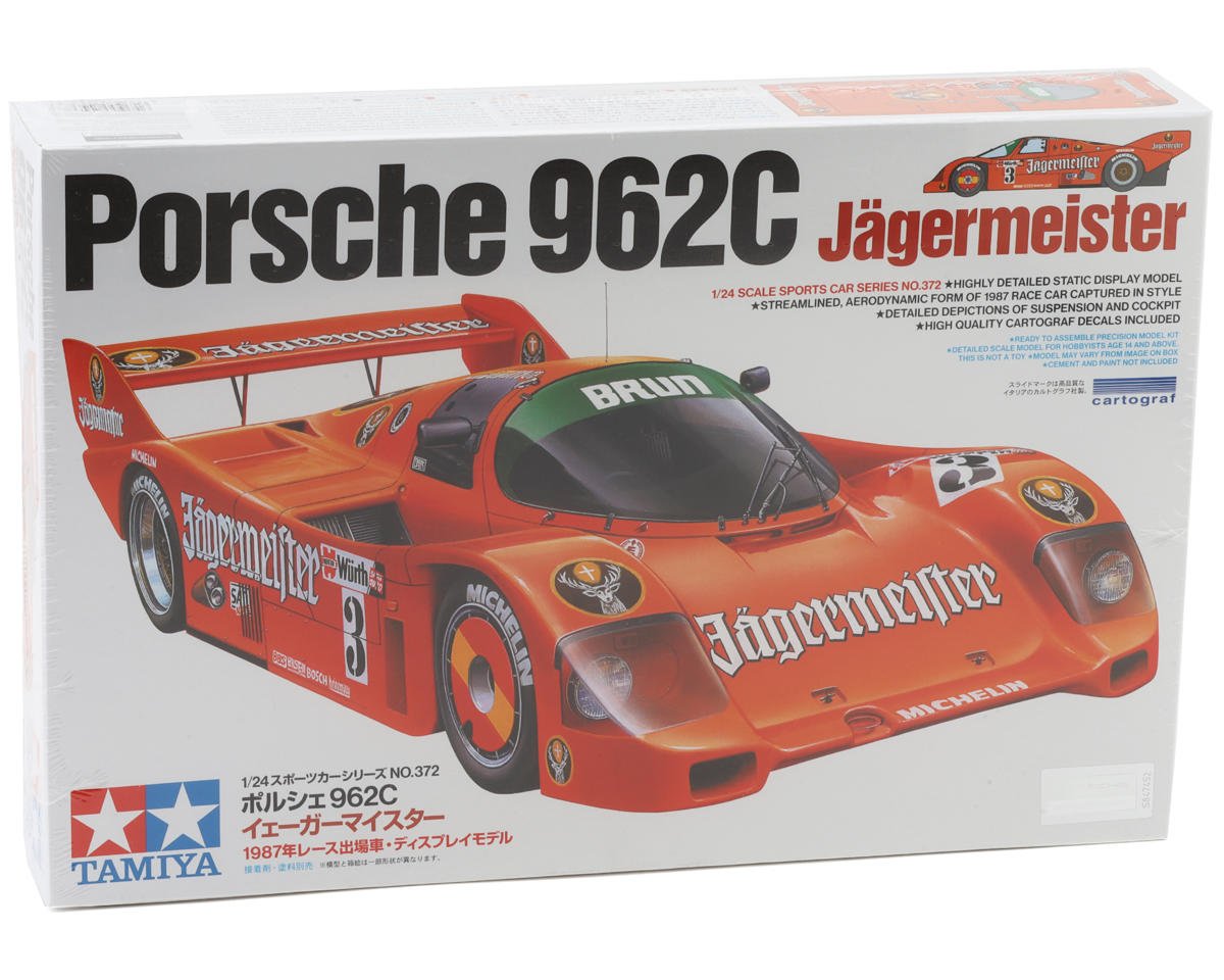 Tamiya - 1/24 Porsche 962C Jagermeister Plastic Model Kit