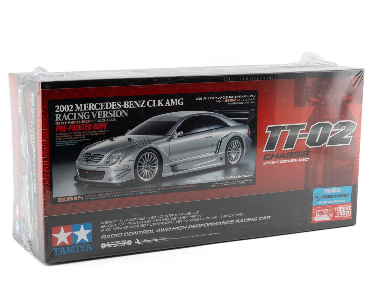 Tamiya - TT-02 2002 Mercedes-Benz CLK AMG 1/10 4WD Electric Touring Car Kit w/Pre-Painted Body
