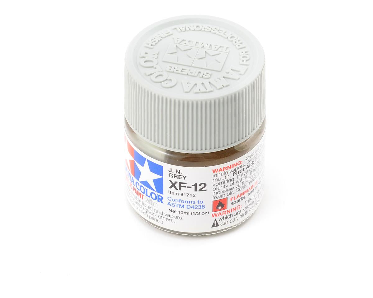 Tamiya - Acrylic Mini XF-12 J.N. Grey Paint, 10ml Bottle