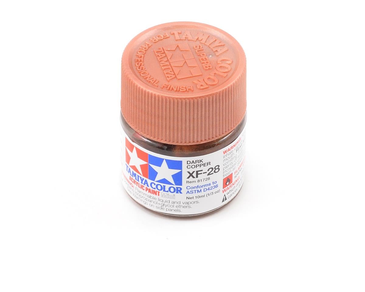 Tamiya - Acrylic Mini XF-28 Dark Copper Paint, 10ml Bottle
