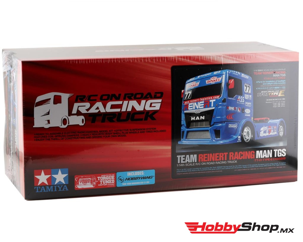 Tamiya - 1/10 Rc Team Reinert Racing Man Tgs Kit W/ Tt-01 Type E Chasiss Includes Hobbywing Thw 1060