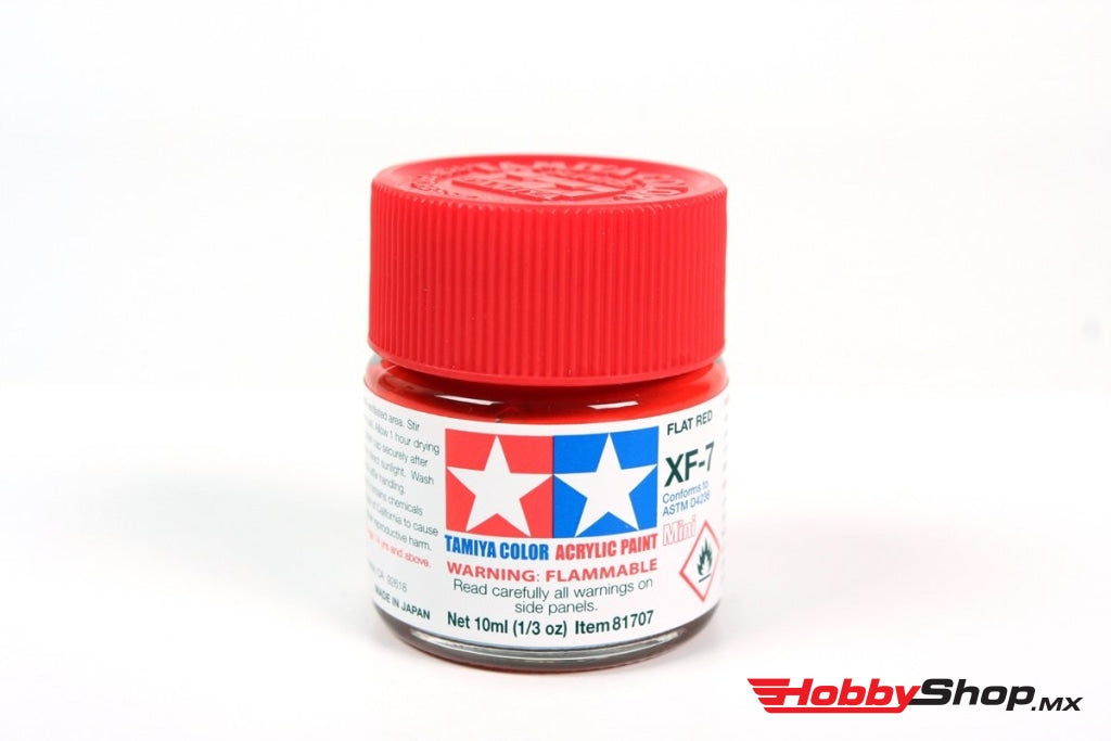 Tamiya - Acrylic Mini Xf-7 Flat Red Paint 10Ml Bottle En Existencia