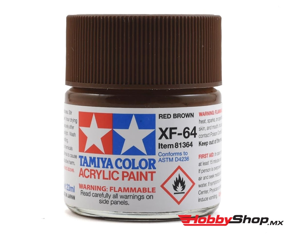Tamiya - Acrylic Paint Xf-64 Red Brown 23Ml Bottle En Existencia