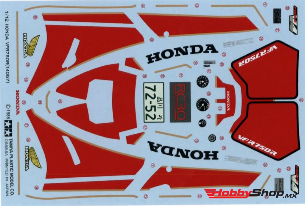 Tamiya - Honda Vfr750R Motorcycle Plastic Model Kit En Existencia