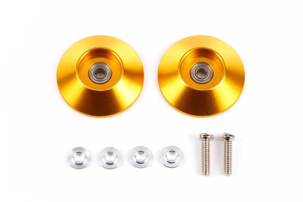 Tamiya - Jr Hg Aluminum Ball-Race Rollers 19Mm Tapered Ringless Gold En Existencia