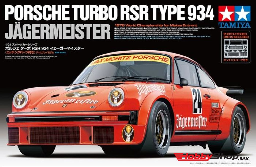 Tamiya - Porsche Turbo Rsr Type 934 1/24 Plastic Model Kit En Existencia