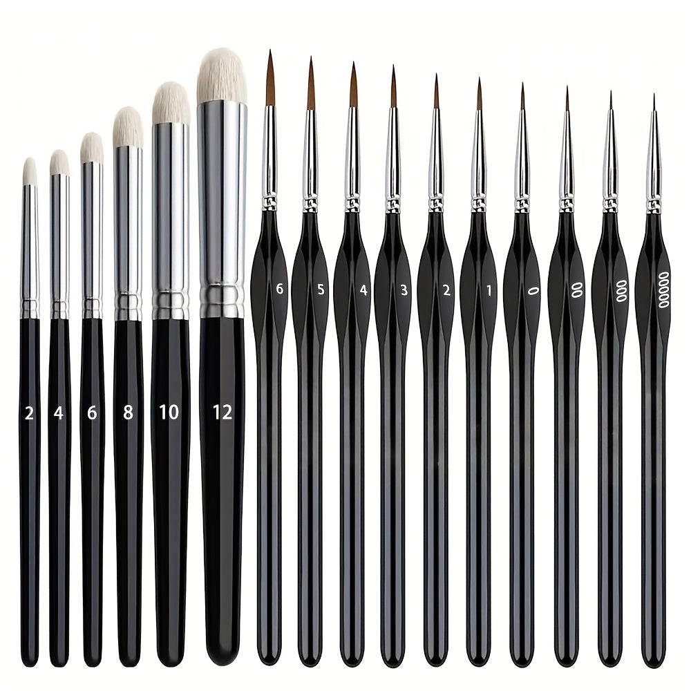 Set de 16 pinceles secos para miniaturas