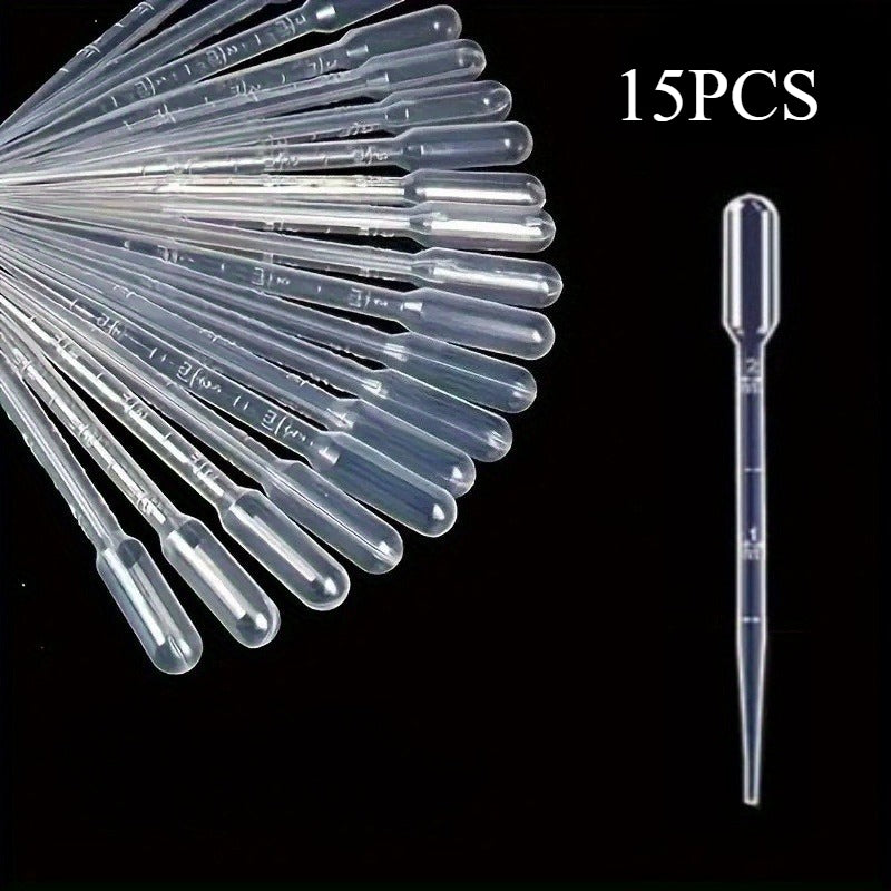 Set de 15 pipetas cuentagotas, 2 ml