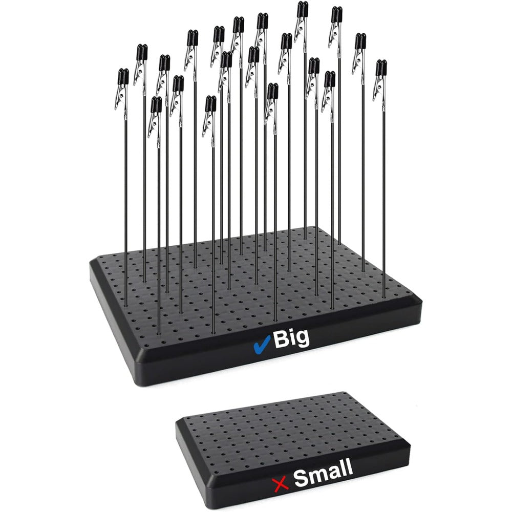 Soporte para pintar miniaturas con base y 12 pinzas
