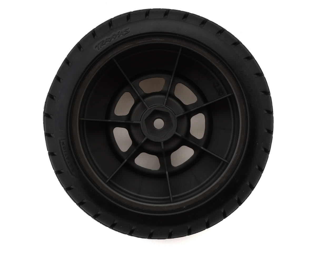 Traxxas - Slash® Modified Hoosier® Pre-Mounted Dirt Oval Tires (Grey) (2) (Front) w/12mm Hex