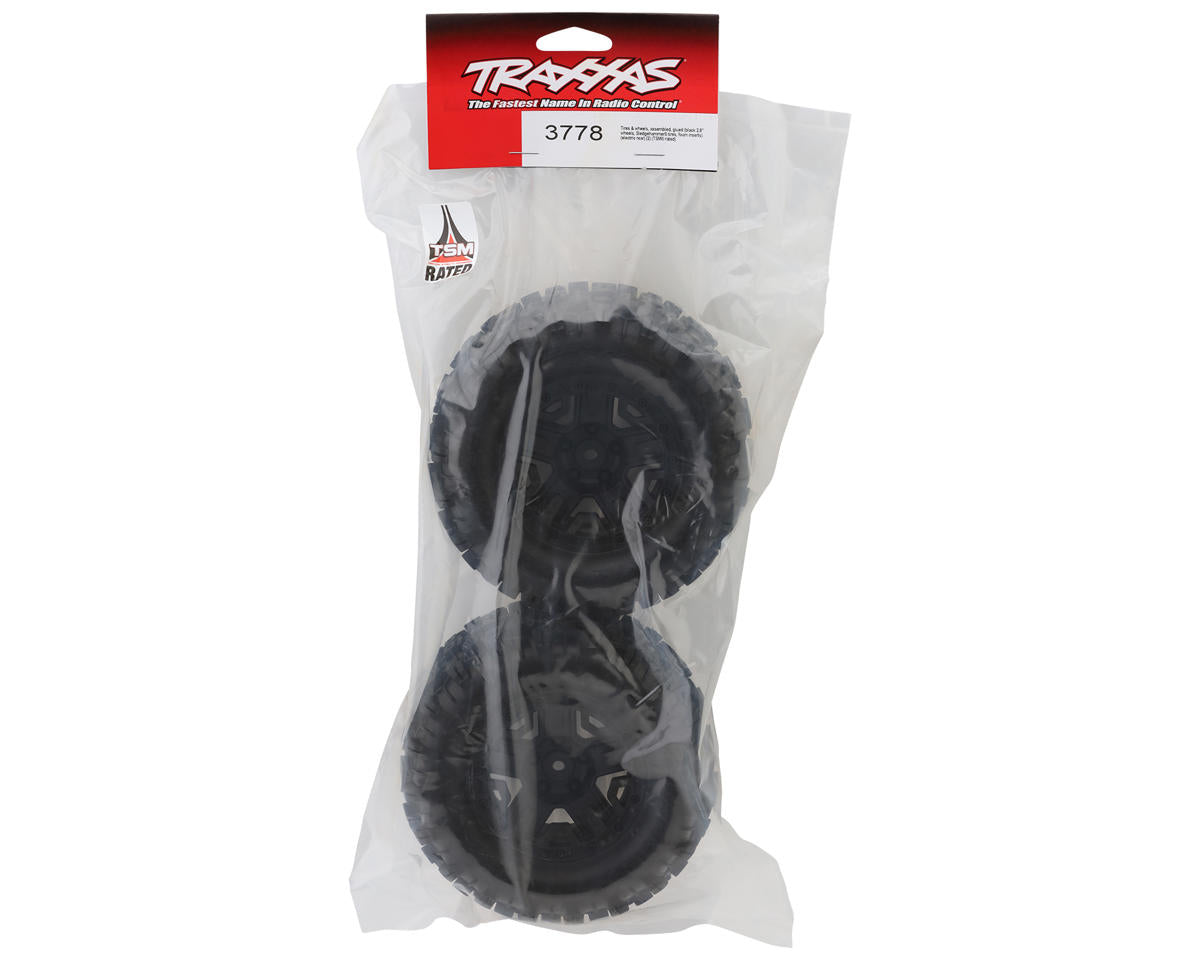 Traxxas - 2.8" Black 5-Spoke Wheels & Sledgehammer Tires (2)