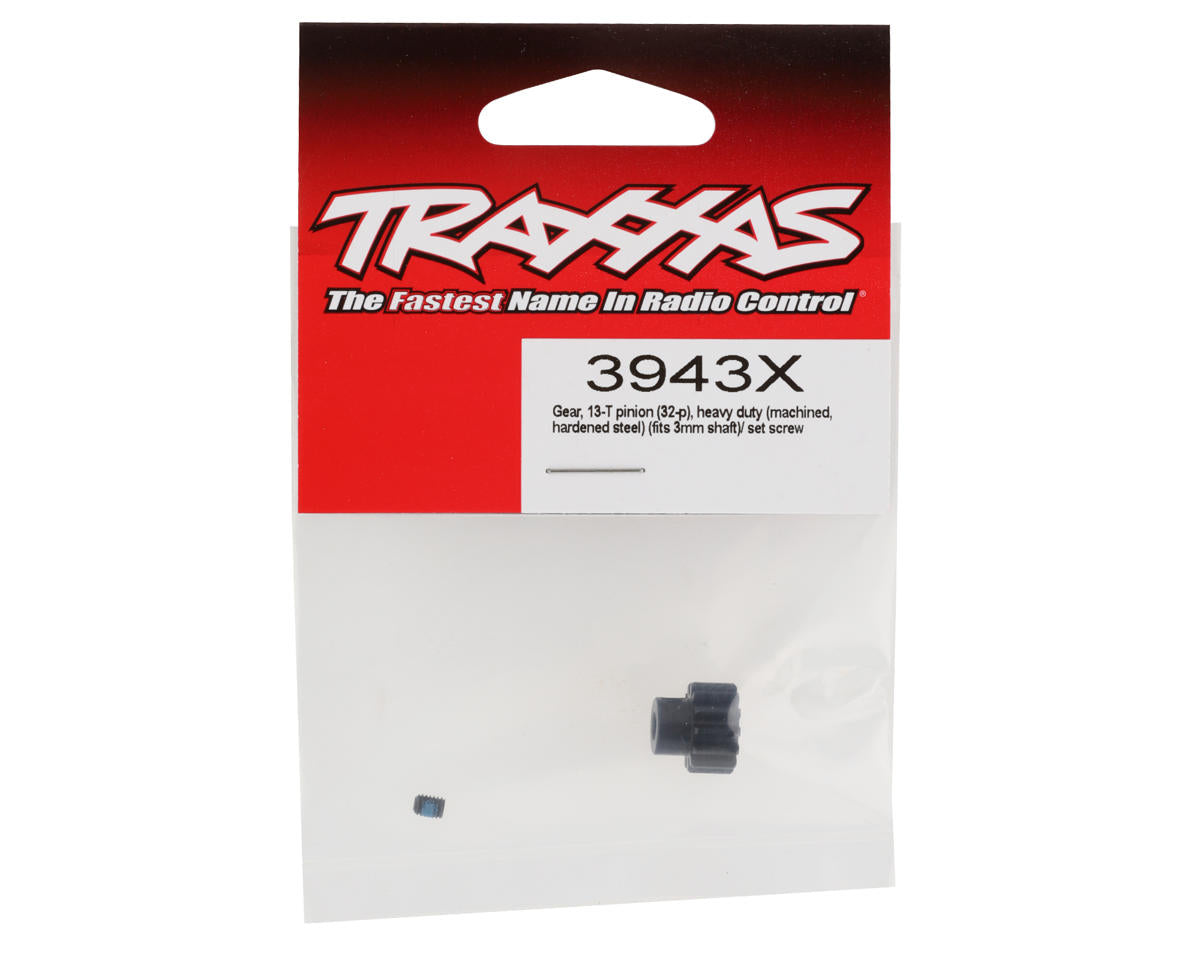 Traxxas - Engranaje, piñón 13-T (32-p), servicio pesado (mecanizado, acero endurecido) / tornillo de fijación