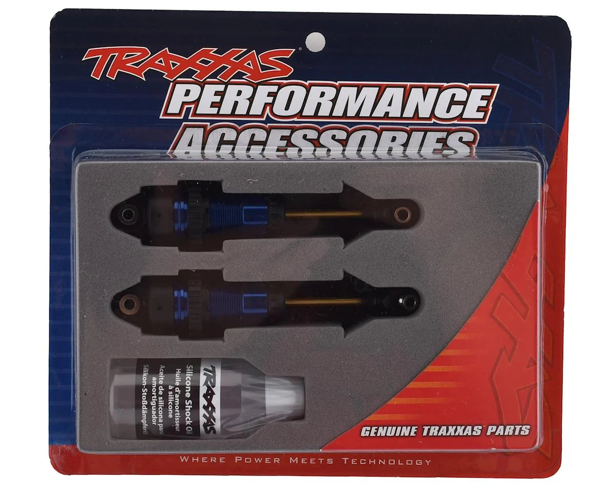 Traxxas - 1/10 GTR Long Shocks w/Ti-Nitride Shafts (Blue) (2)