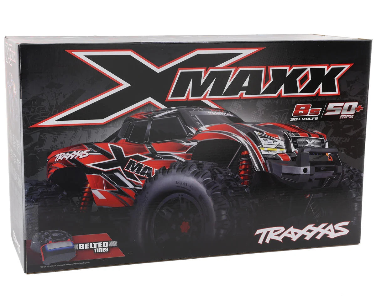 Traxxas - X-Maxx 8S 1/6 4WD Brushless RTR Monster Truck w/2.4GHz TQi Radio, TSM & Belted Tires, Naranja