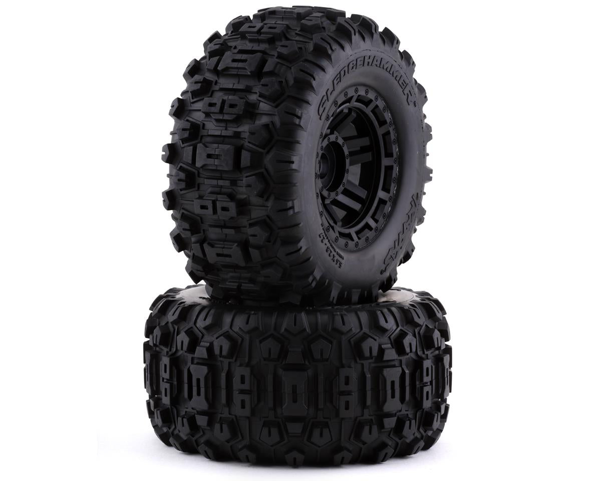 Traxxas - Maxx Pre-Mounted Sledgehammer Tires w/2.8" Wheels (Black) (2) (17mm Hex)