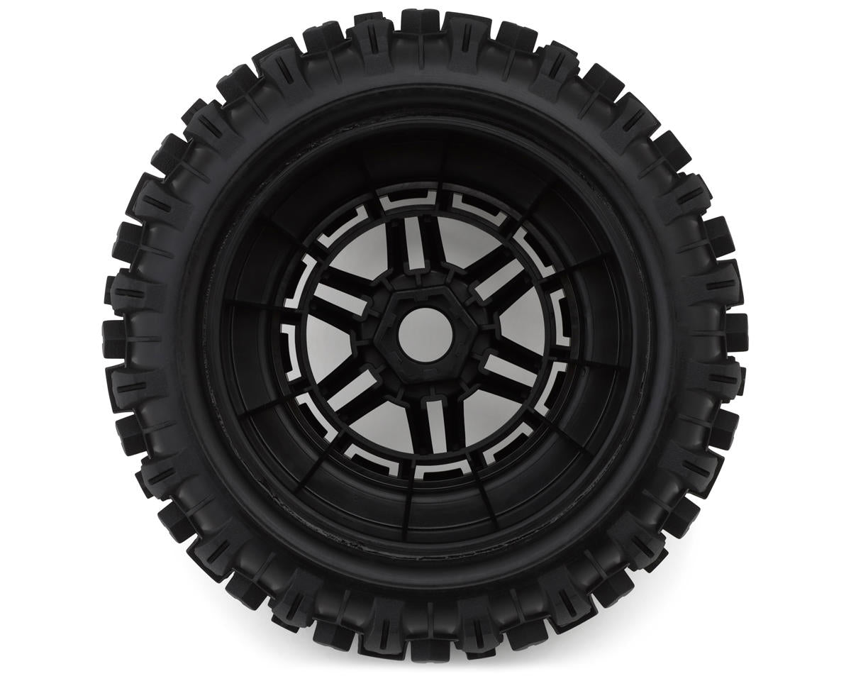 Traxxas - Maxx Belted Sledgehammer 2.9" Pre-Mounted Tires (2) (Black) w/17mm Splined Hex