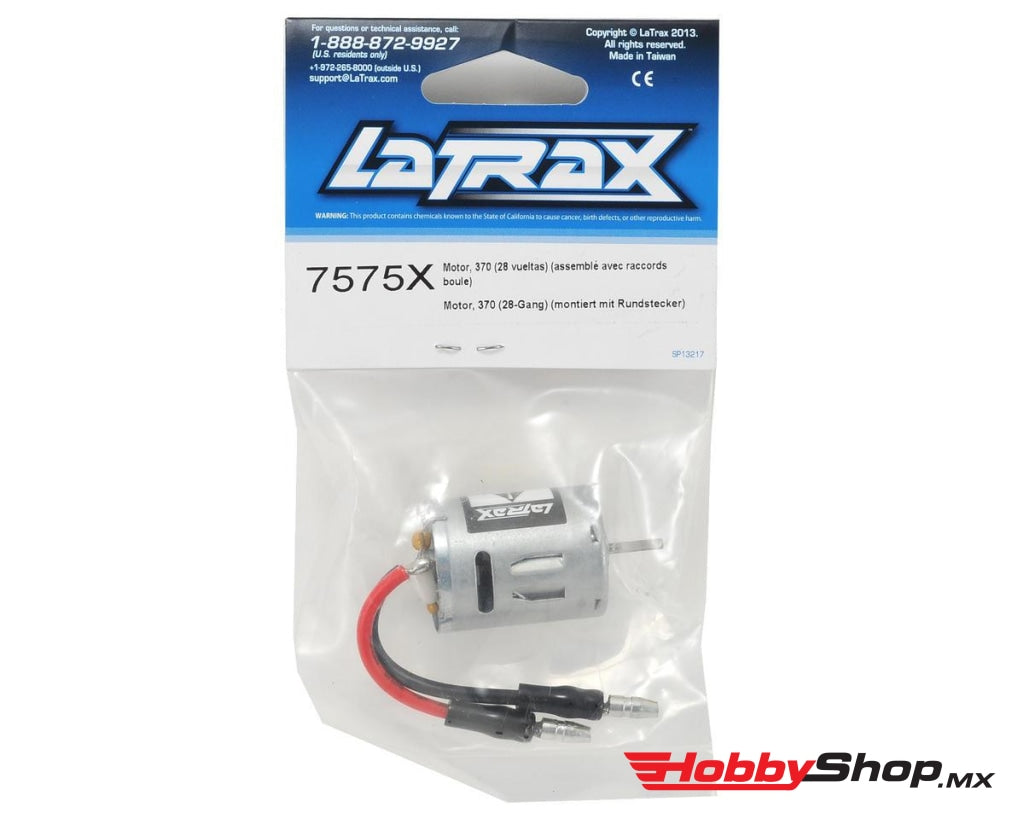 Traxxas - Motor 370 (28-Turn) (Ensamblado Con Conectores Bullet) En Existencia