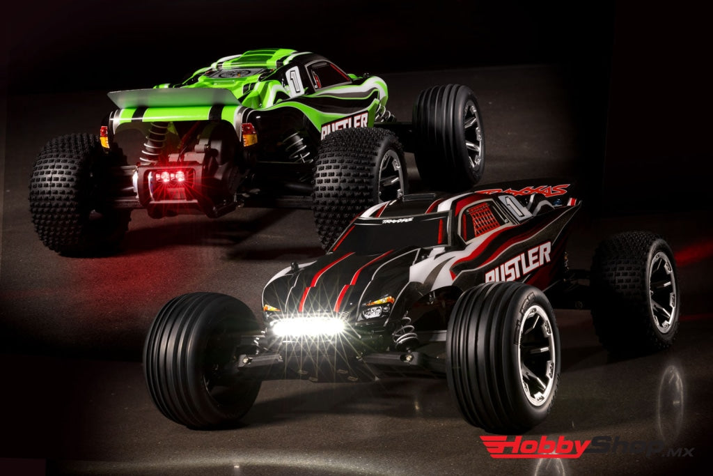Traxxas - Rustler 1/10 Rtr Stadium Truck W/Led Lights Tq 2.4Ghz Radio Battery & Dc Charger Azul En