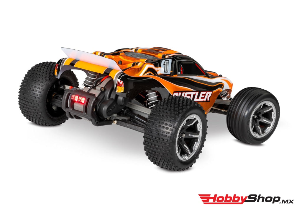 Traxxas - Rustler 1/10 Rtr Stadium Truck W/Led Lights Tq 2.4Ghz Radio Battery & Dc Charger Naranja