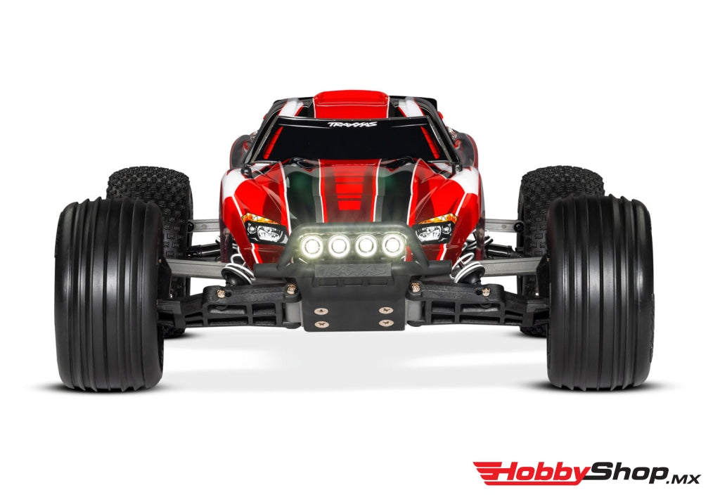 Traxxas - Rustler 1/10 Rtr Stadium Truck W/Led Lights Tq 2.4Ghz Radio Battery & Dc Charger Roja En