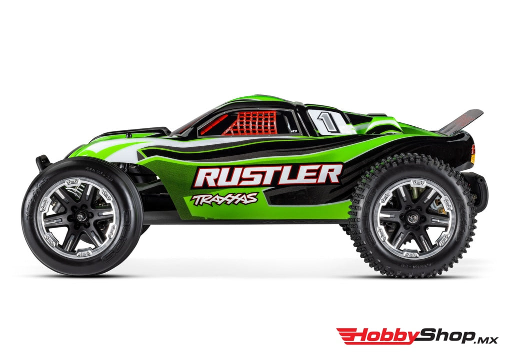 Traxxas - Rustler 1/10 Rtr Stadium Truck W/Led Lights Tq 2.4Ghz Radio Battery & Dc Charger Verde En