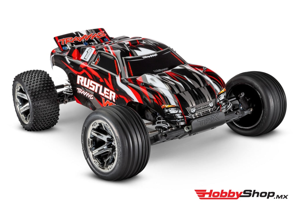 Traxxas - Rustler Vxl Brushless 1/10 Rtr Stadium Truck (Red) W/Magnum 272R Tqi 2.4Ghz Radio & Tsm