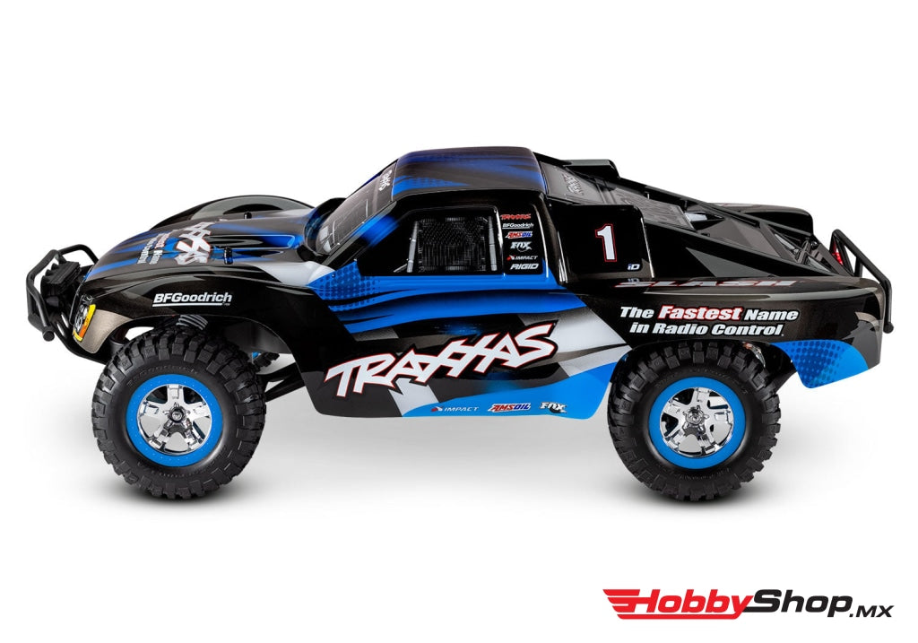 Traxxas - Slash 1/10 Rtr Short Course Truck Led Lights Tq 2.4Ghz Radio Battery & Dc Charger Azul En