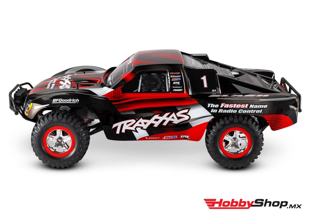 Traxxas - Slash 1/10 Rtr Short Course Truck Led Lights Tq 2.4Ghz Radio Battery & Dc Charger Roja En