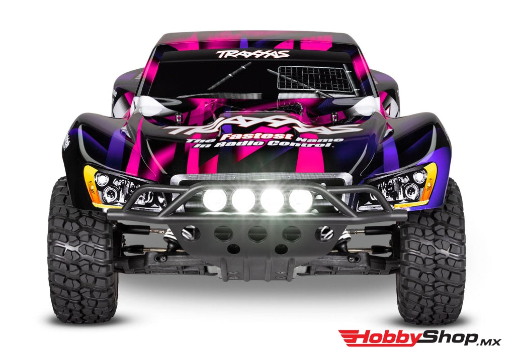 Traxxas - Slash 1/10 Rtr Short Course Truck Led Lights Tq 2.4Ghz Radio Battery & Dc Charger Rosa En