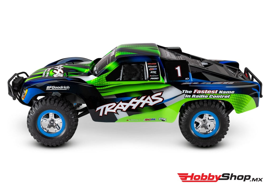 Traxxas - Slash 1/10 Rtr Short Course Truck Led Lights Tq 2.4Ghz Radio Battery & Dc Charger Verde En