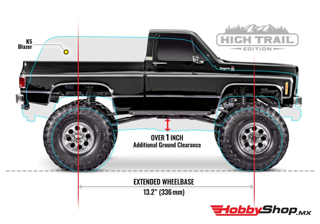 Traxxas - Trx-4 1/10 High Trail Edition Rc Crawler W/79 Chevrolet K10 Truck Body (Red) W/Tqi 2.4Ghz