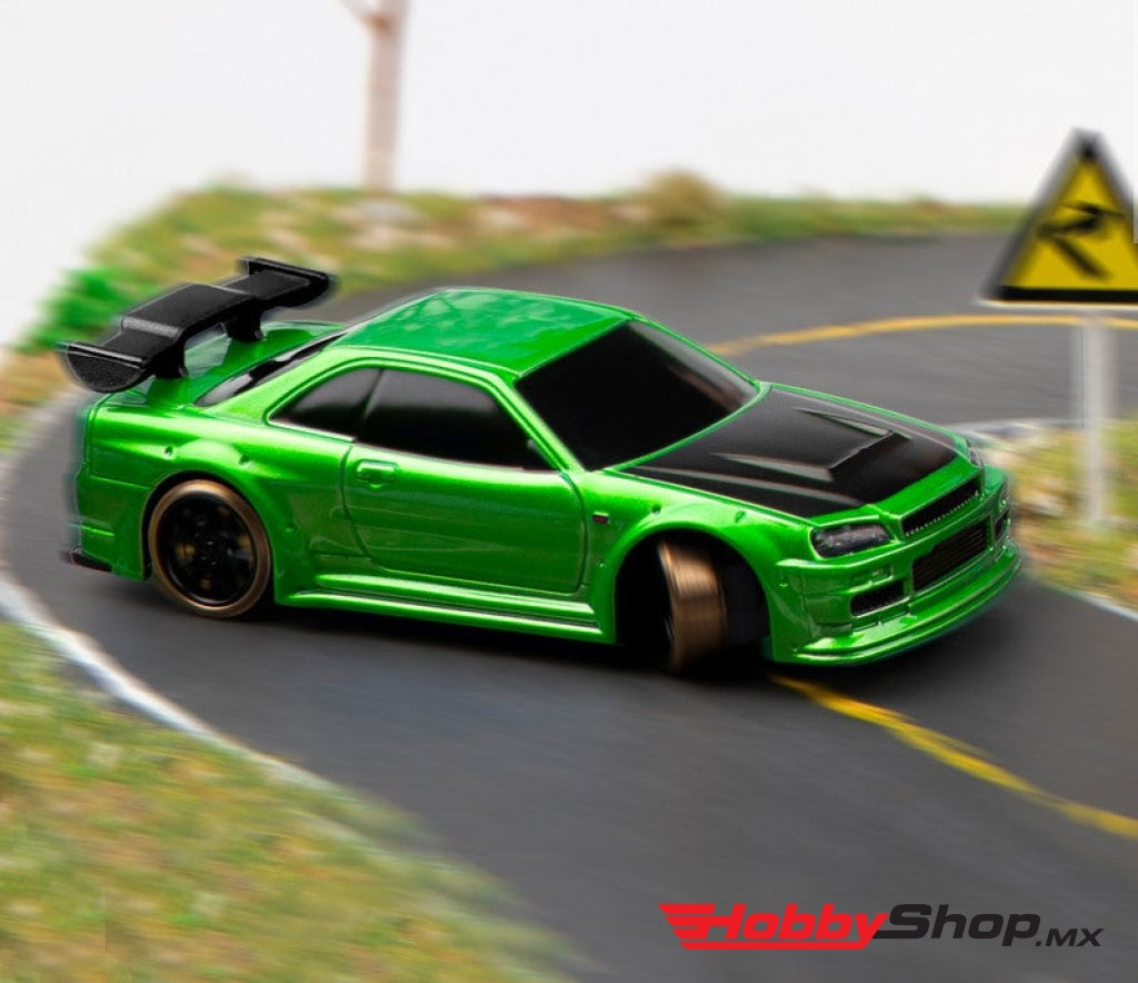 Turbo Racing - C64 Escala 1:76 Drift Car With Gyro Rtr Green