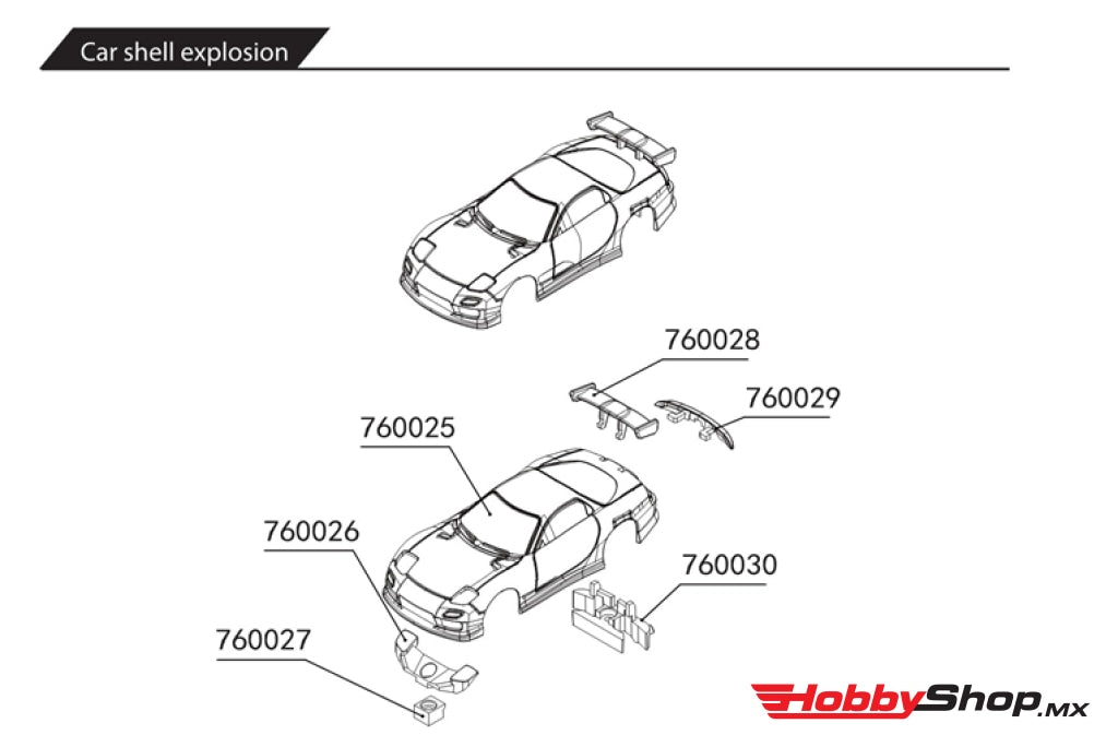 Turbo Racing - Conjunto De Carrocería Coche 1:76 Rc C71 En Existencia