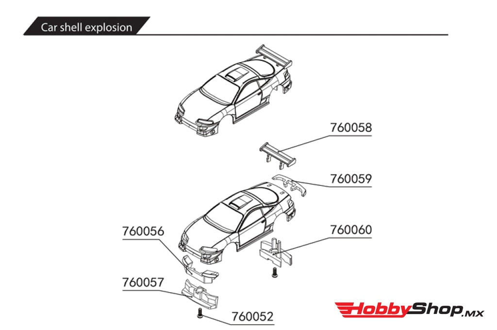 Turbo Racing - Conjunto De Carrocería Coche 1:76 Rc C72 En Existencia