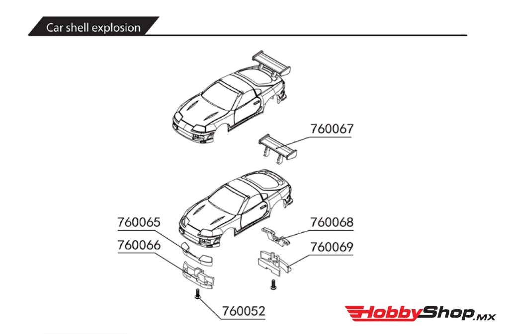 Turbo Racing - Conjunto De Carrocería Coche 1:76 Rc C73 En Existencia