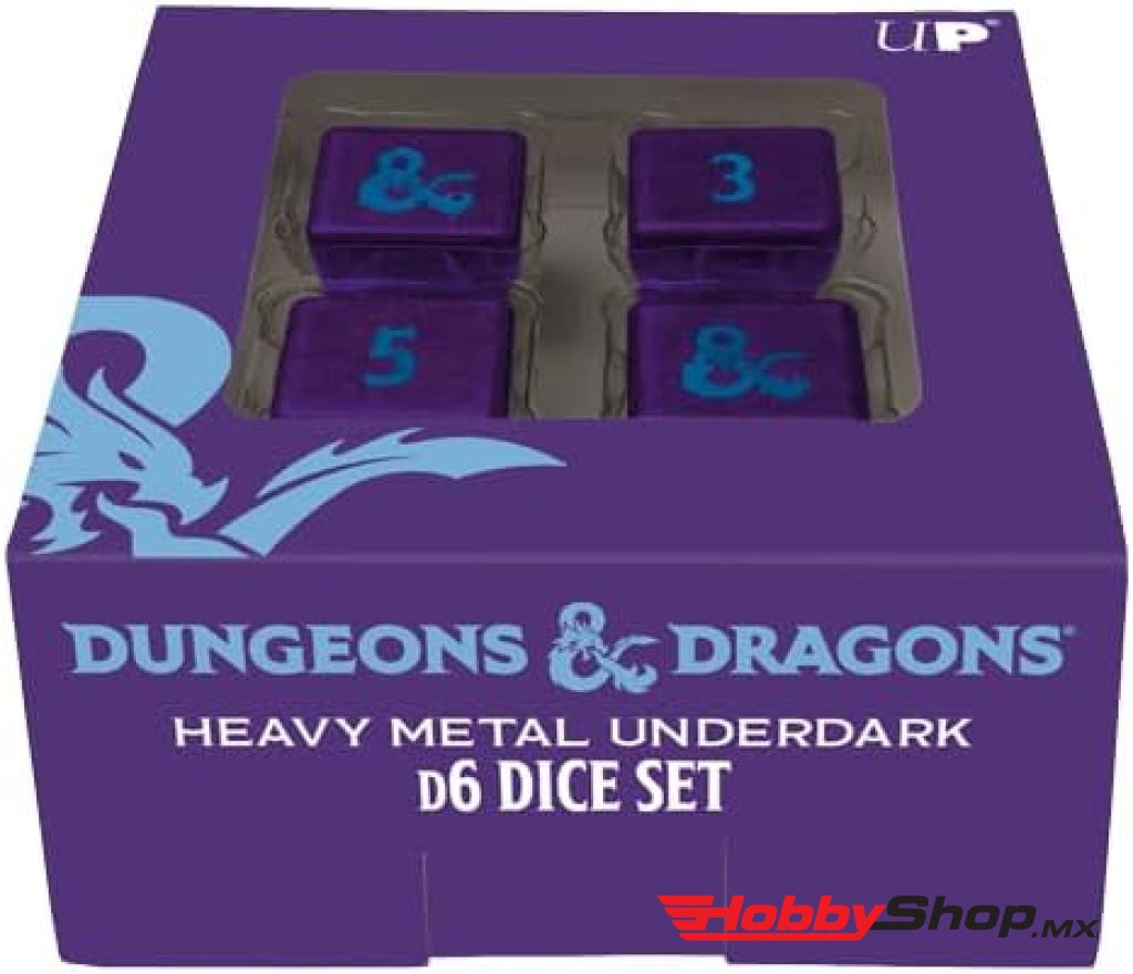 Ultra Pro - Dungeons & Dragons Heavy Metal Underdark: D6 Dice Set En Existencia