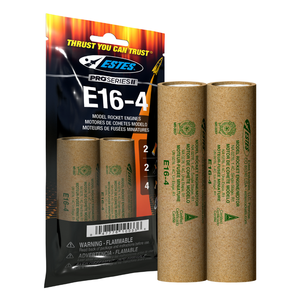 Motores Estes E16-4, detalle