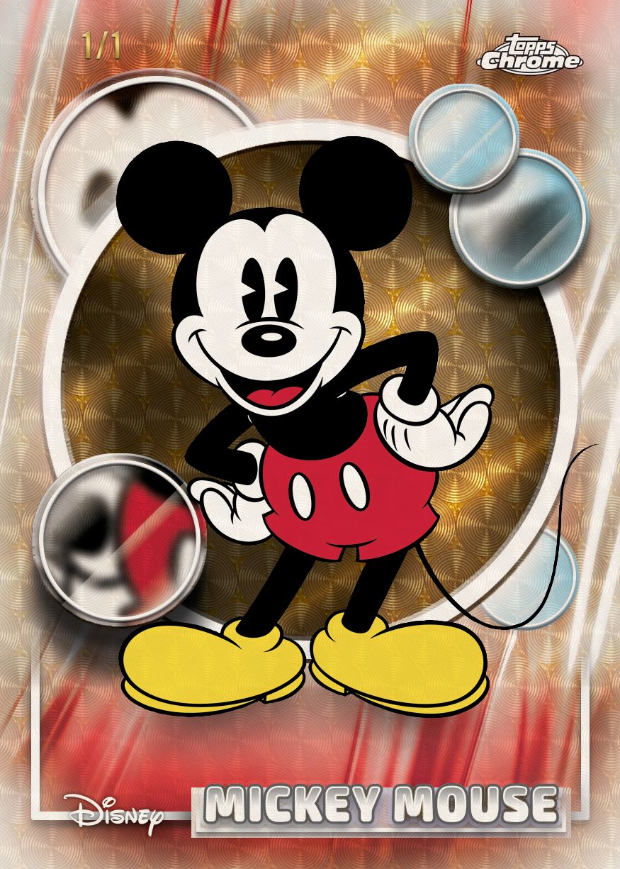 Topps Chrome Disney 2026 inserto y cartas de muestra