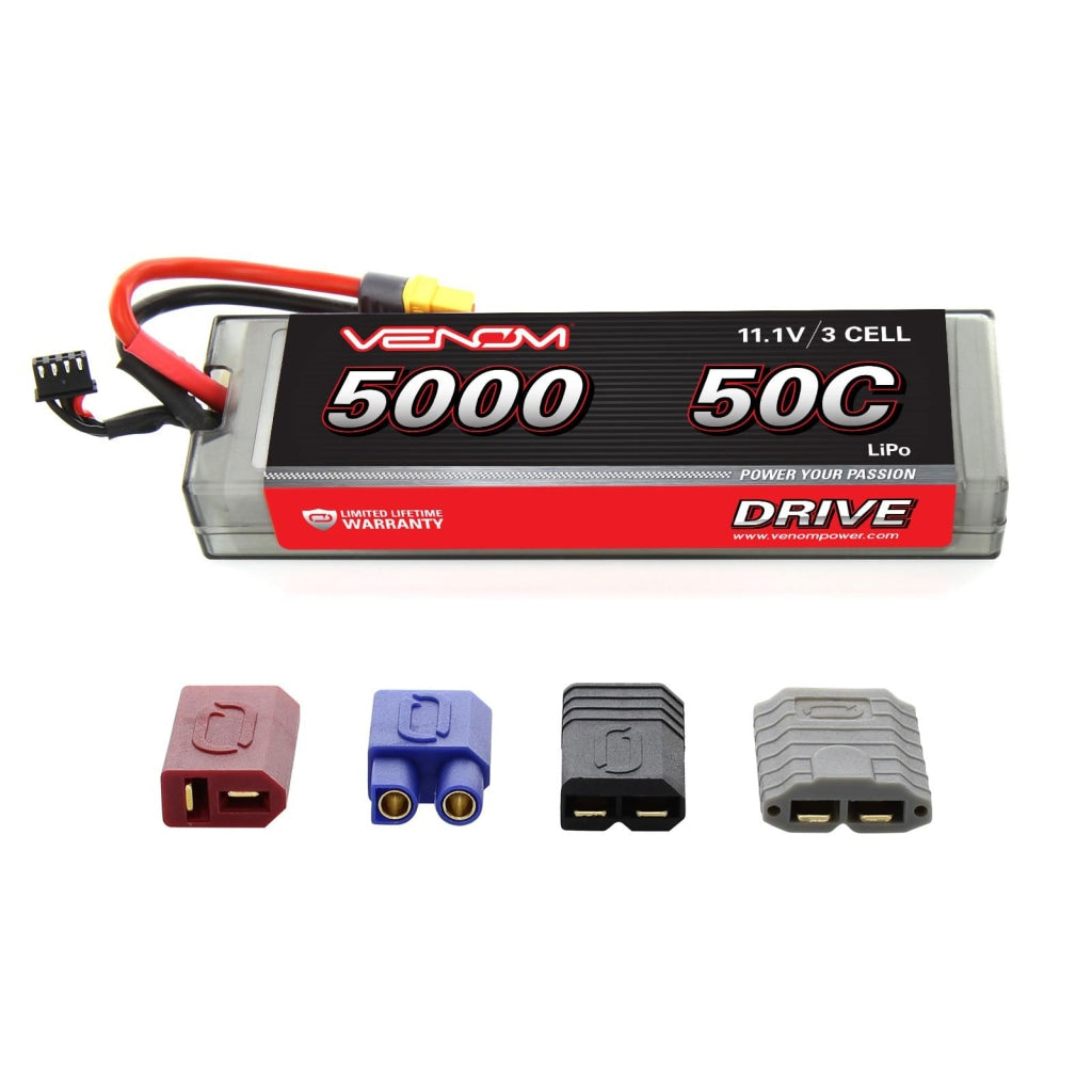Venom Racing - Drive 50C 3S 5000Mah 11.1V Lipo Hardcase Battery With Uni 2.0 Plug En Existencia