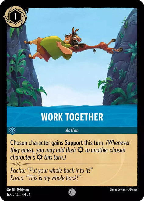Carta Work Together,Set The First Chapter, Número de Tarjeta 165 , Color Sapphire, Rarity Common
